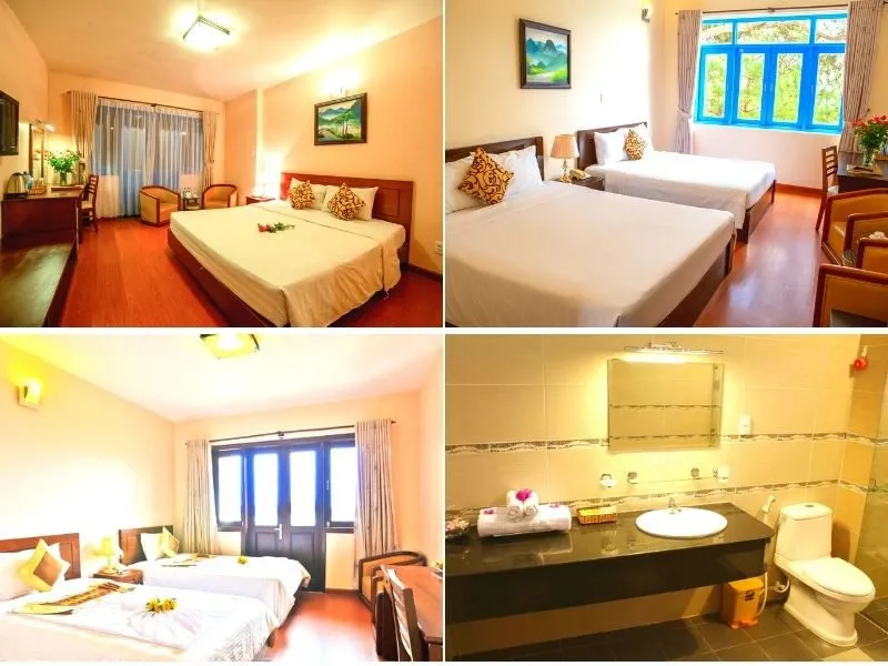 Phòng Deluxe tại Khách Sạn Kỳ Hòa Đà Lạt với ban công riêng