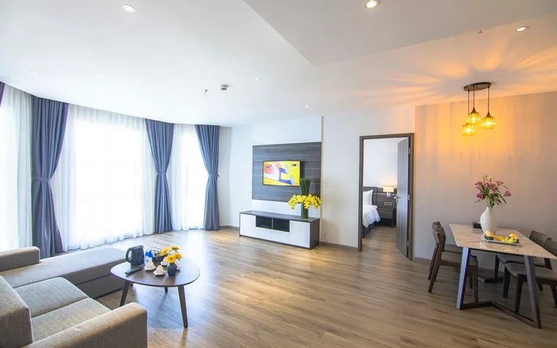 Phòng khách căn hộ The Cap Hotel Vũng Tàu